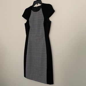 J.Crew women’s dress Sz 2 Cap Sleeve Plaid and Navy Suiting Dress